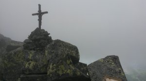 Heiliggeistjöchl im Regen/Nebel
